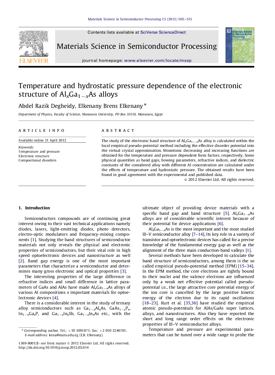 Temperature and hydrostatic pressure dependence of the electronic structure of AlxGa1−xAs alloys