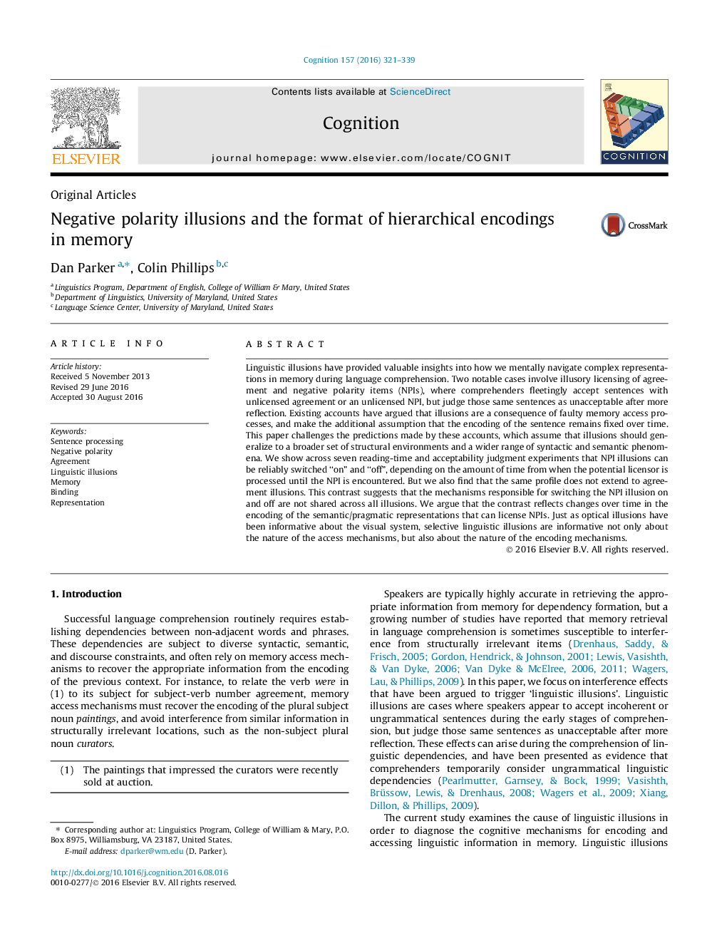 Negative polarity illusions and the format of hierarchical encodings in memory