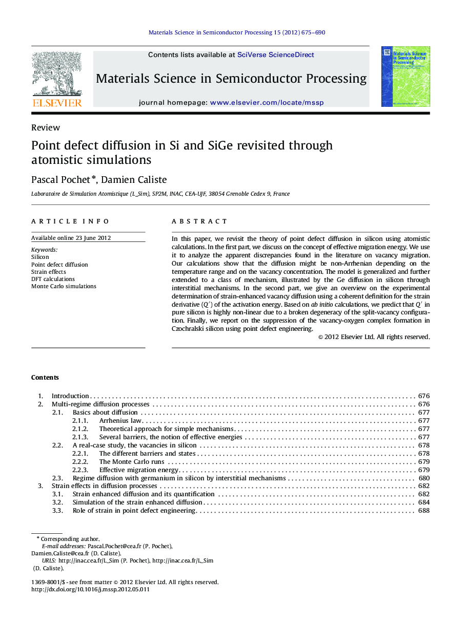 Point defect diffusion in Si and SiGe revisited through atomistic simulations