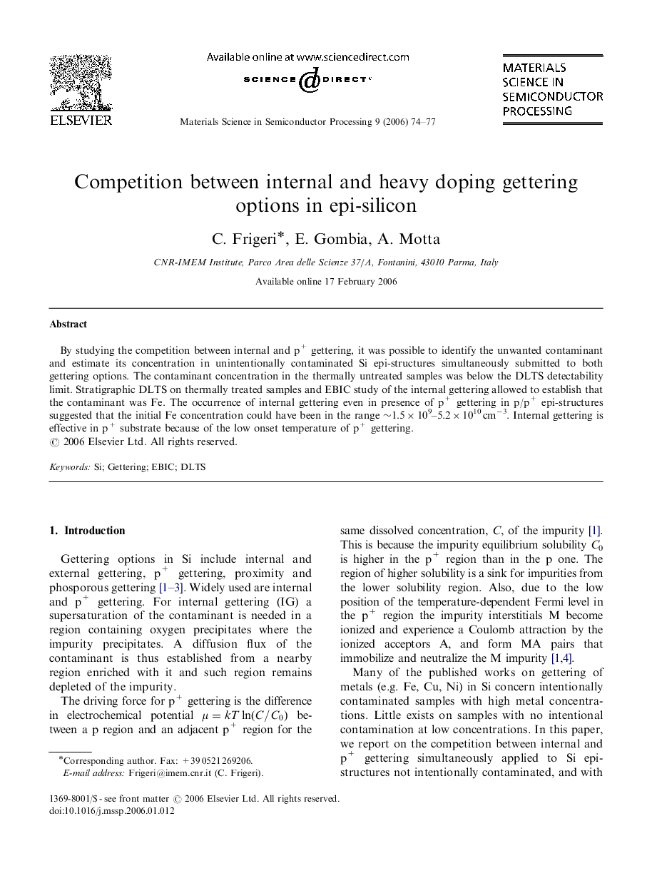 Competition between internal and heavy doping gettering options in epi-silicon