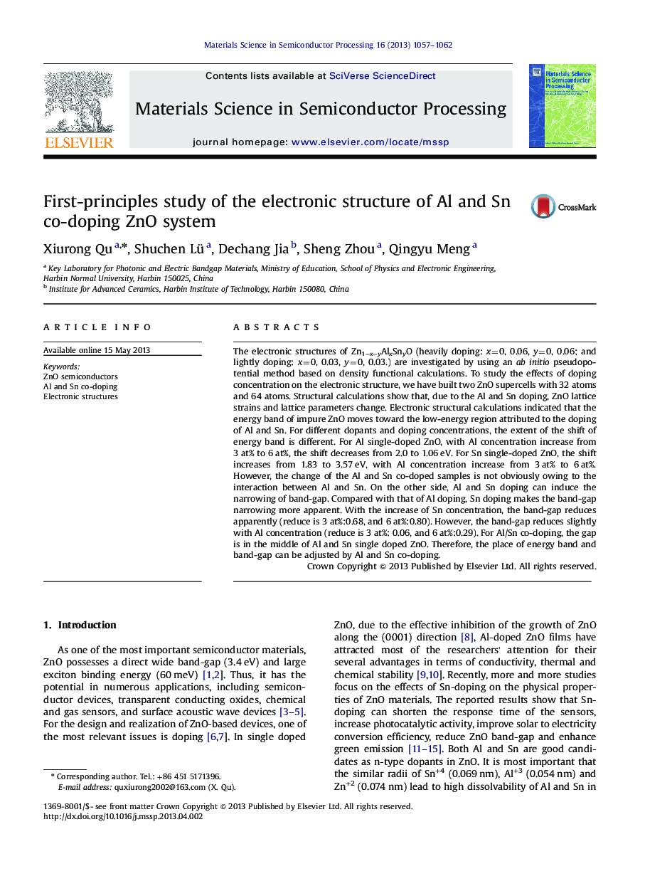 First-principles study of the electronic structure of Al and Sn co-doping ZnO system