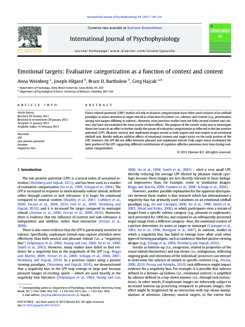 Emotional targets: Evaluative categorization as a function of context and content