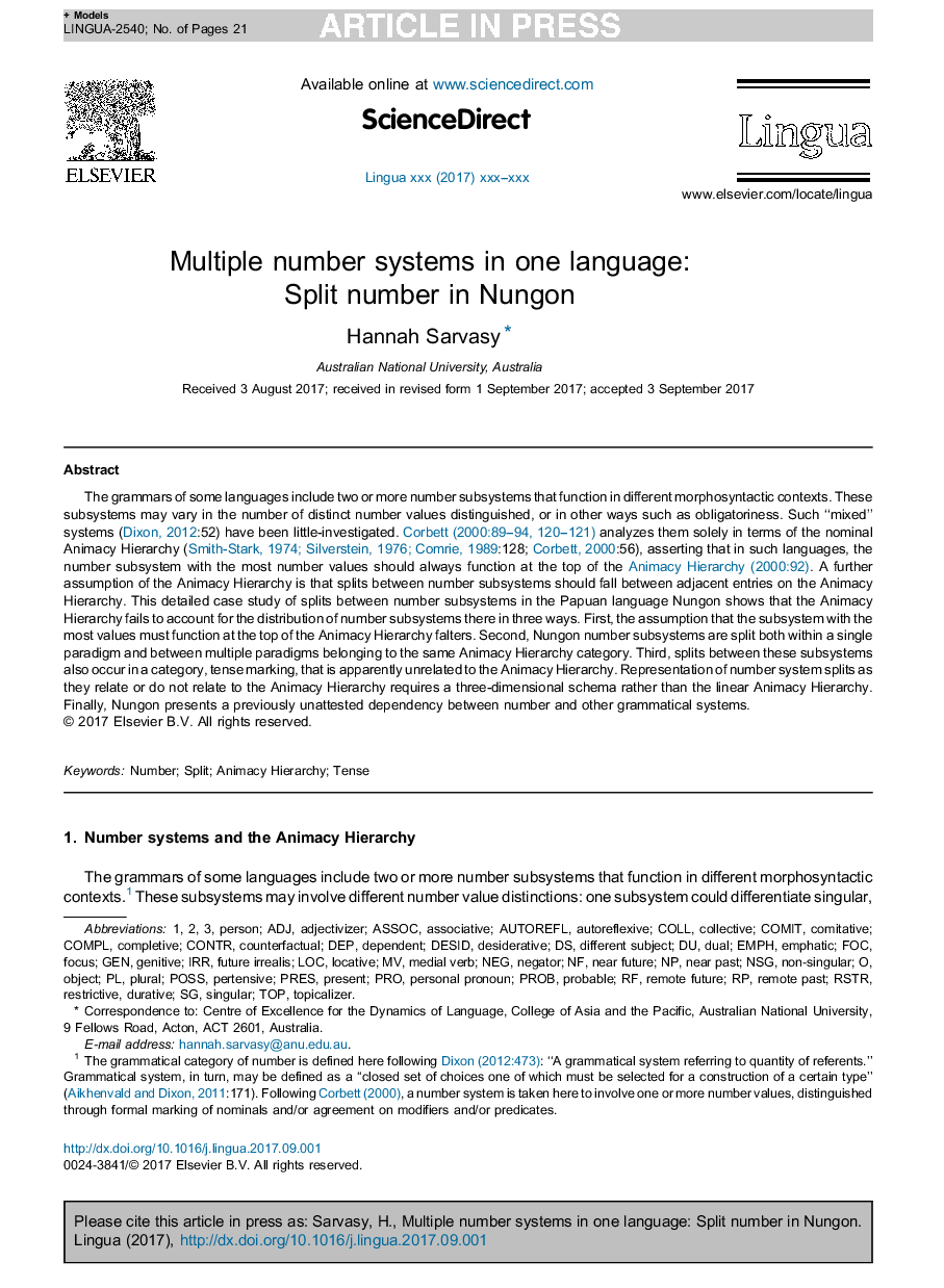 Multiple number systems in one language: Split number in Nungon