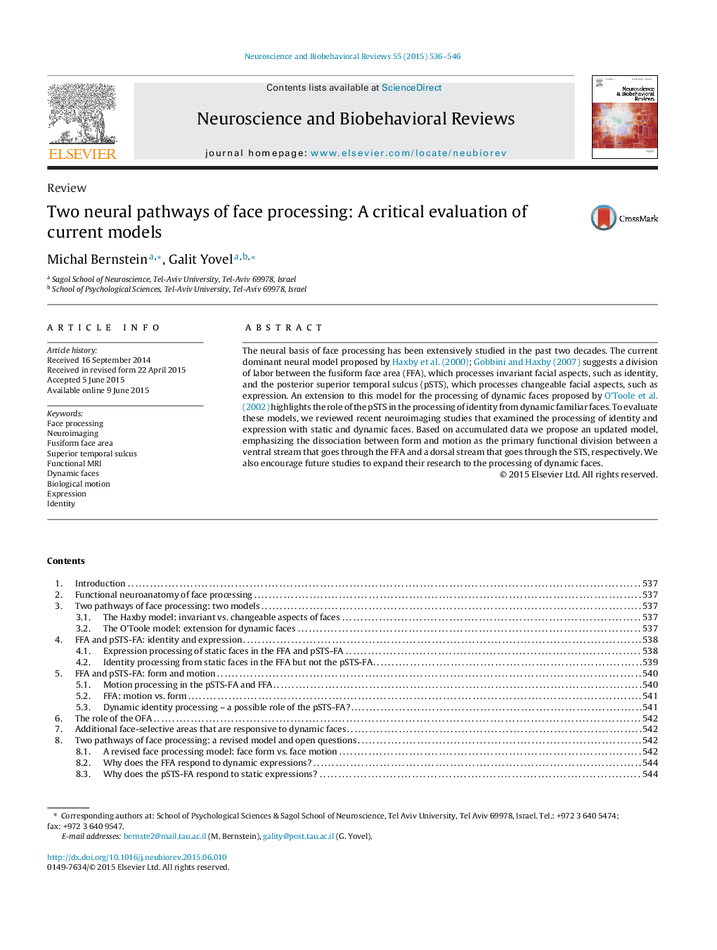 Two neural pathways of face processing: A critical evaluation of current models