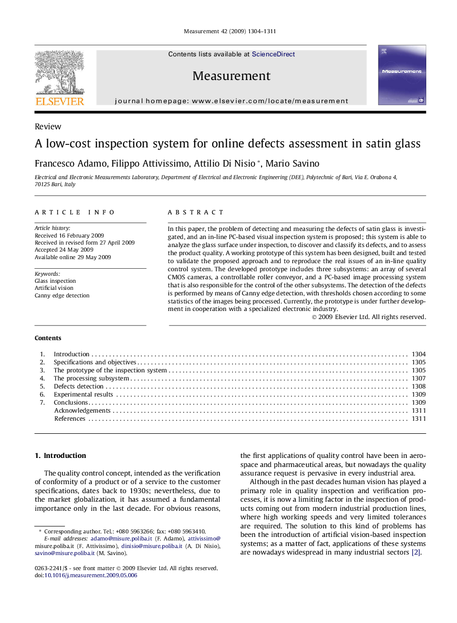 A low-cost inspection system for online defects assessment in satin glass