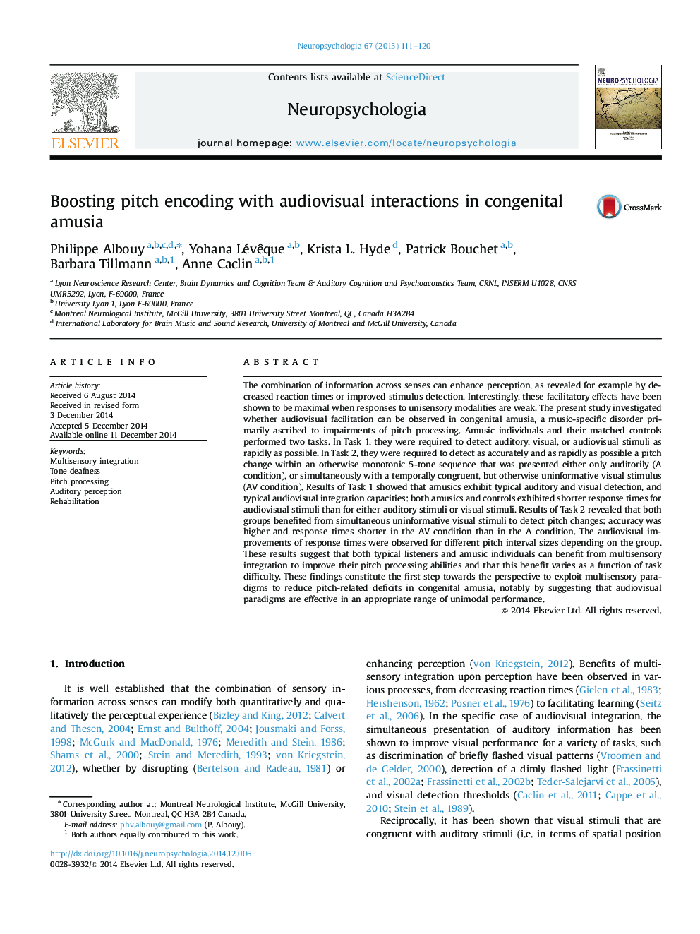 Boosting pitch encoding with audiovisual interactions in congenital amusia