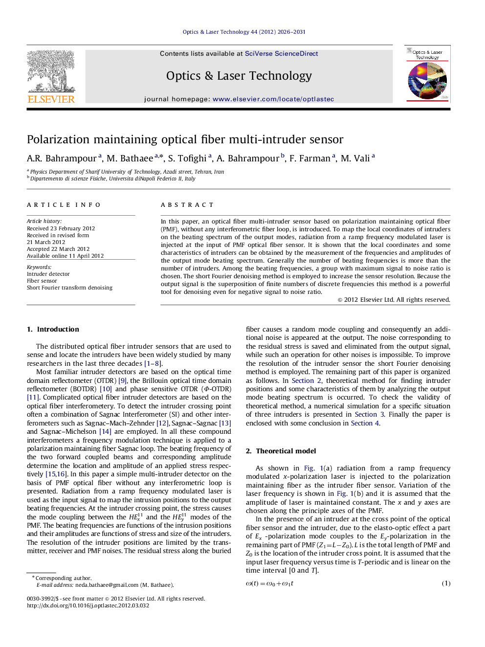 Polarization maintaining optical fiber multi-intruder sensor