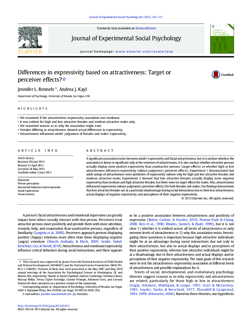 Differences in expressivity based on attractiveness: Target or perceiver effects?