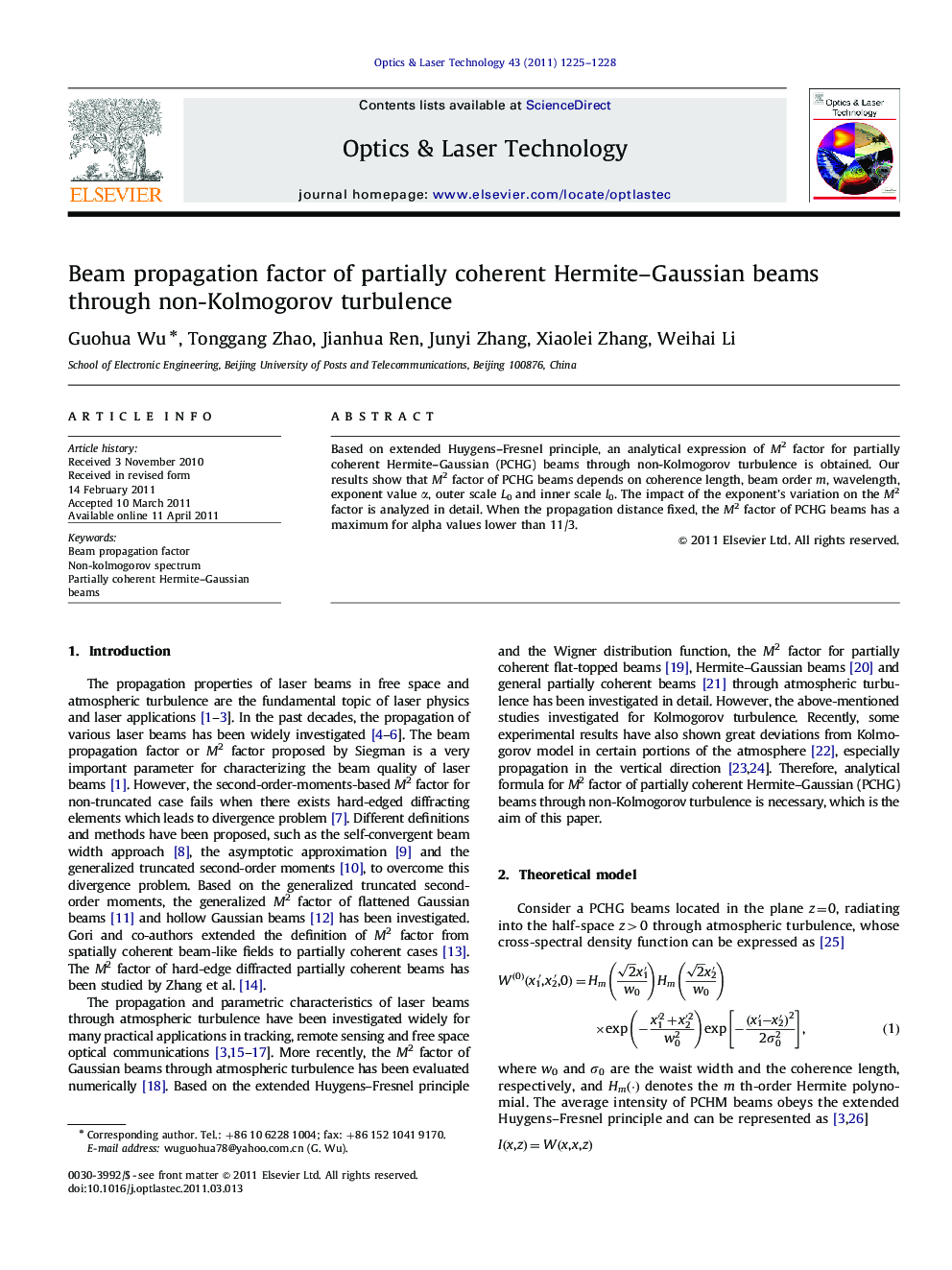 Beam propagation factor of partially coherent Hermite–Gaussian beams through non-Kolmogorov turbulence