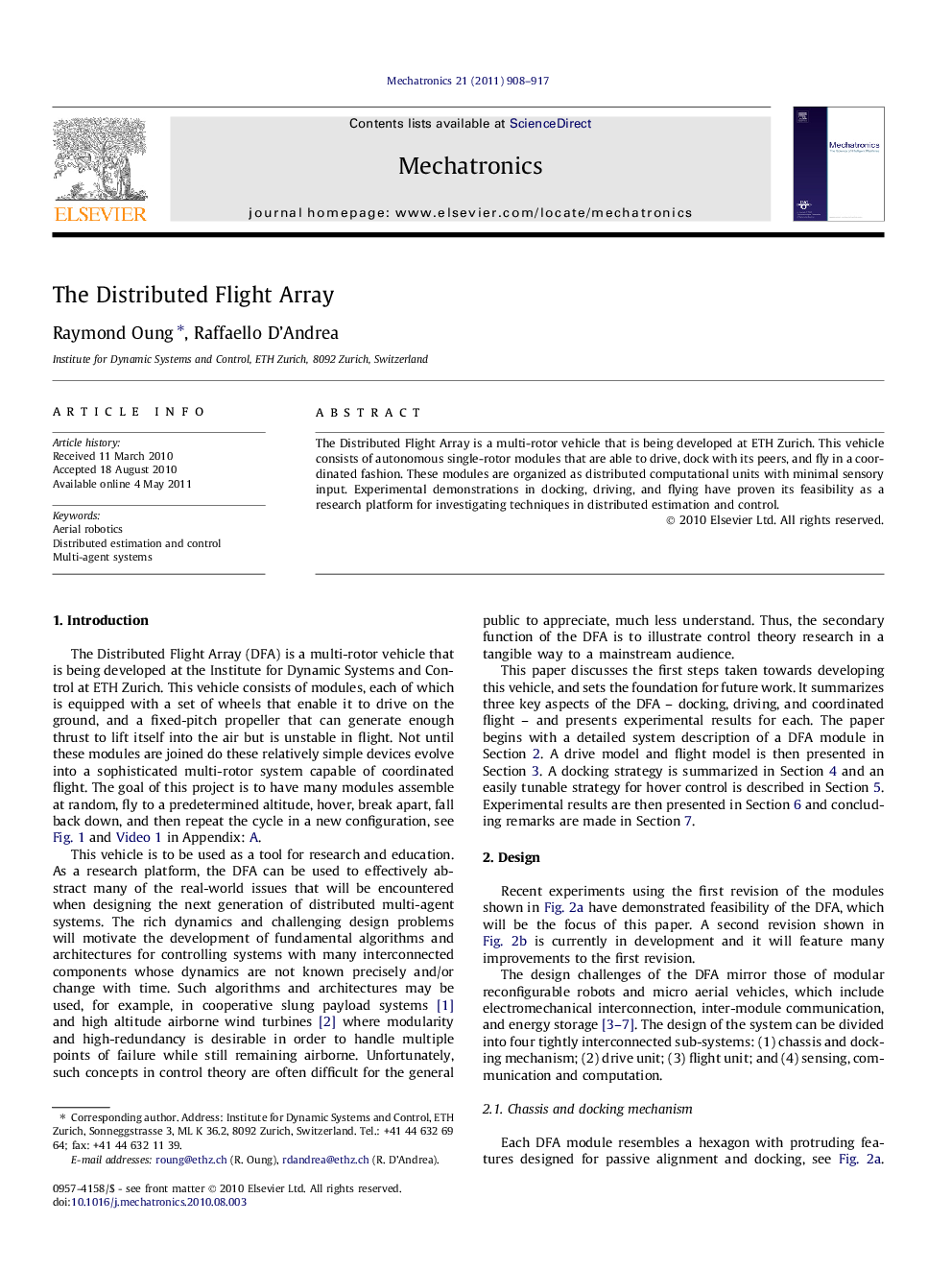 The Distributed Flight Array