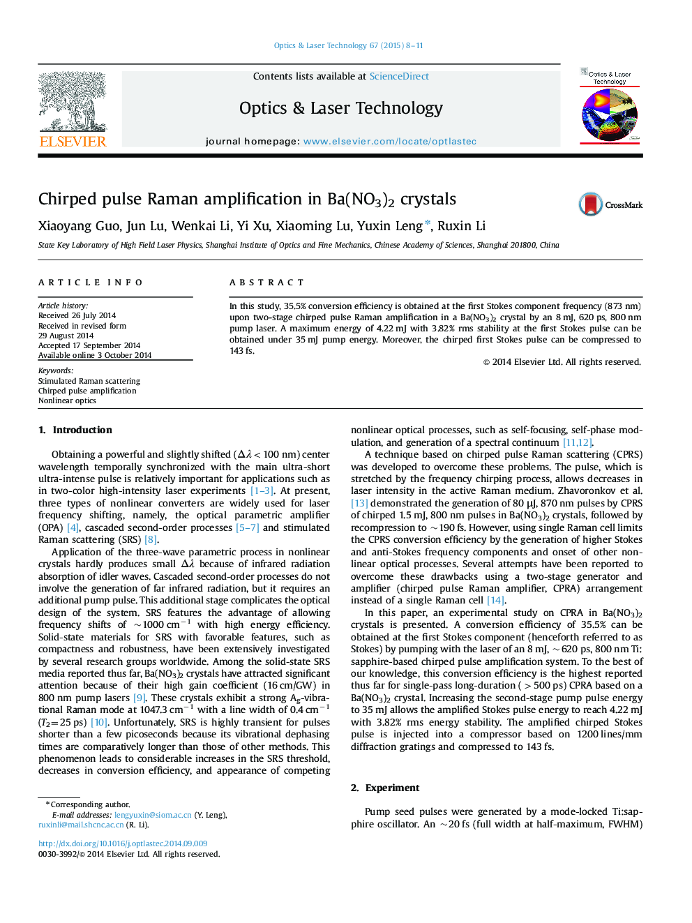 Chirped pulse Raman amplification in Ba(NO3)2 crystals