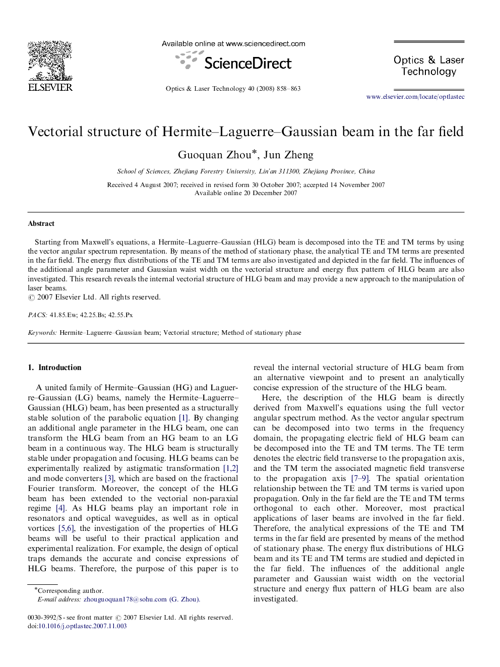 Vectorial structure of Hermite–Laguerre–Gaussian beam in the far field