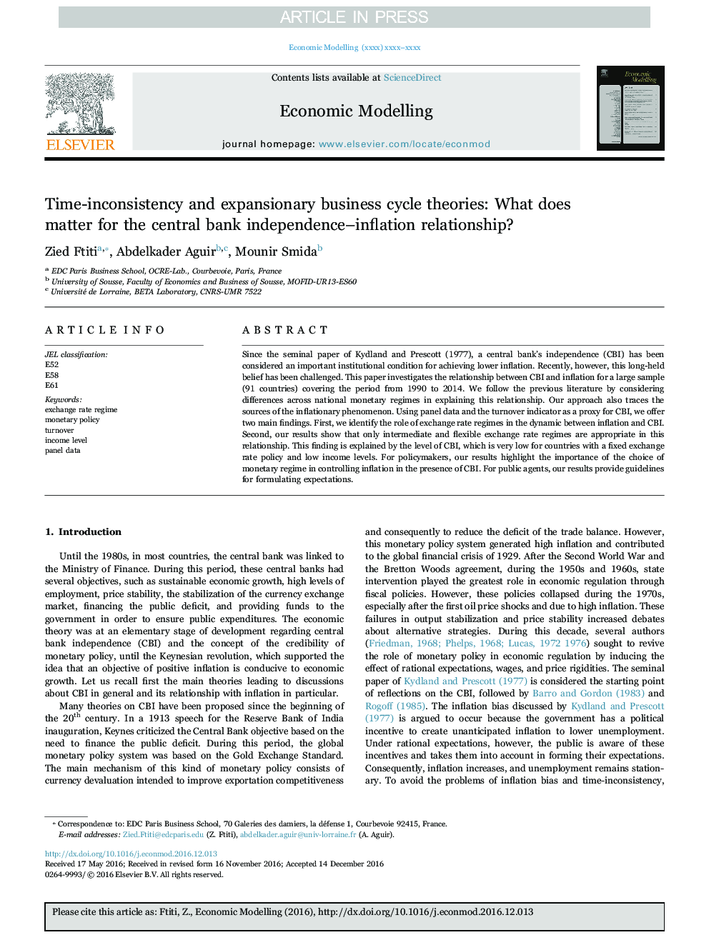 Time-inconsistency and expansionary business cycle theories: What does matter for the central bank independence-inflation relationship?