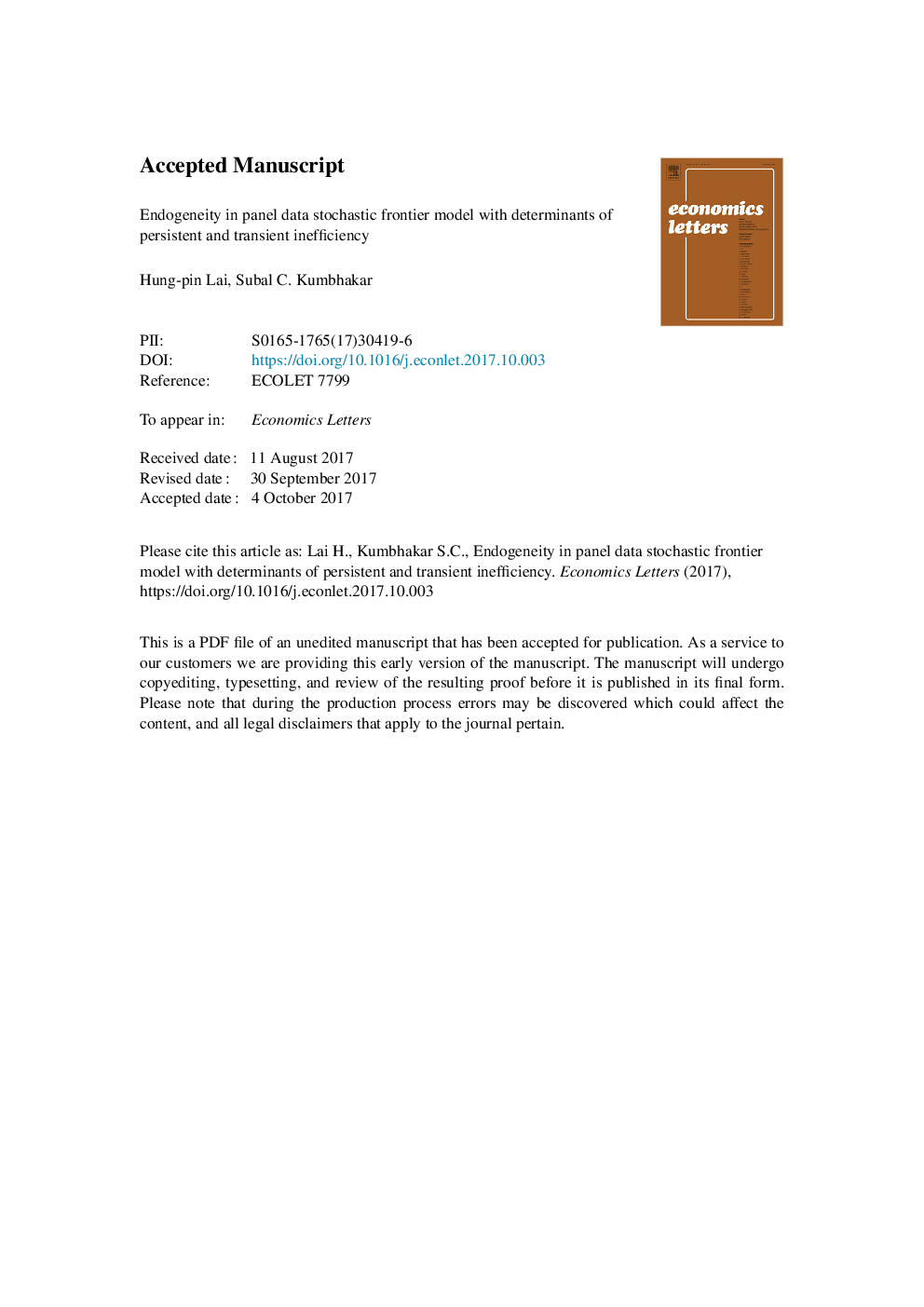 Endogeneity in panel data stochastic frontier model with determinants of persistent and transient inefficiency