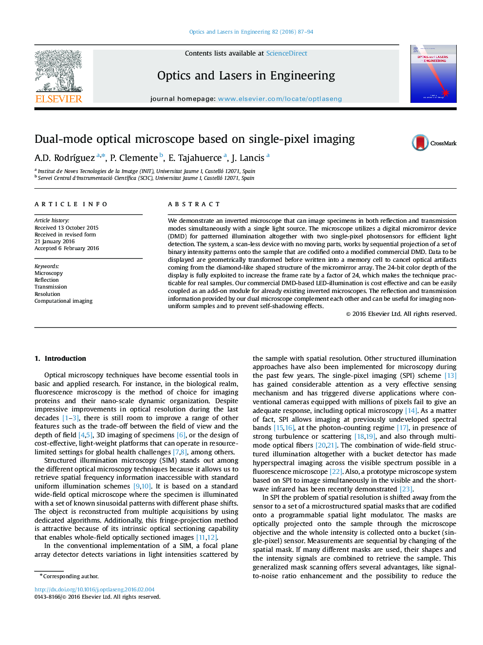 Dual-mode optical microscope based on single-pixel imaging