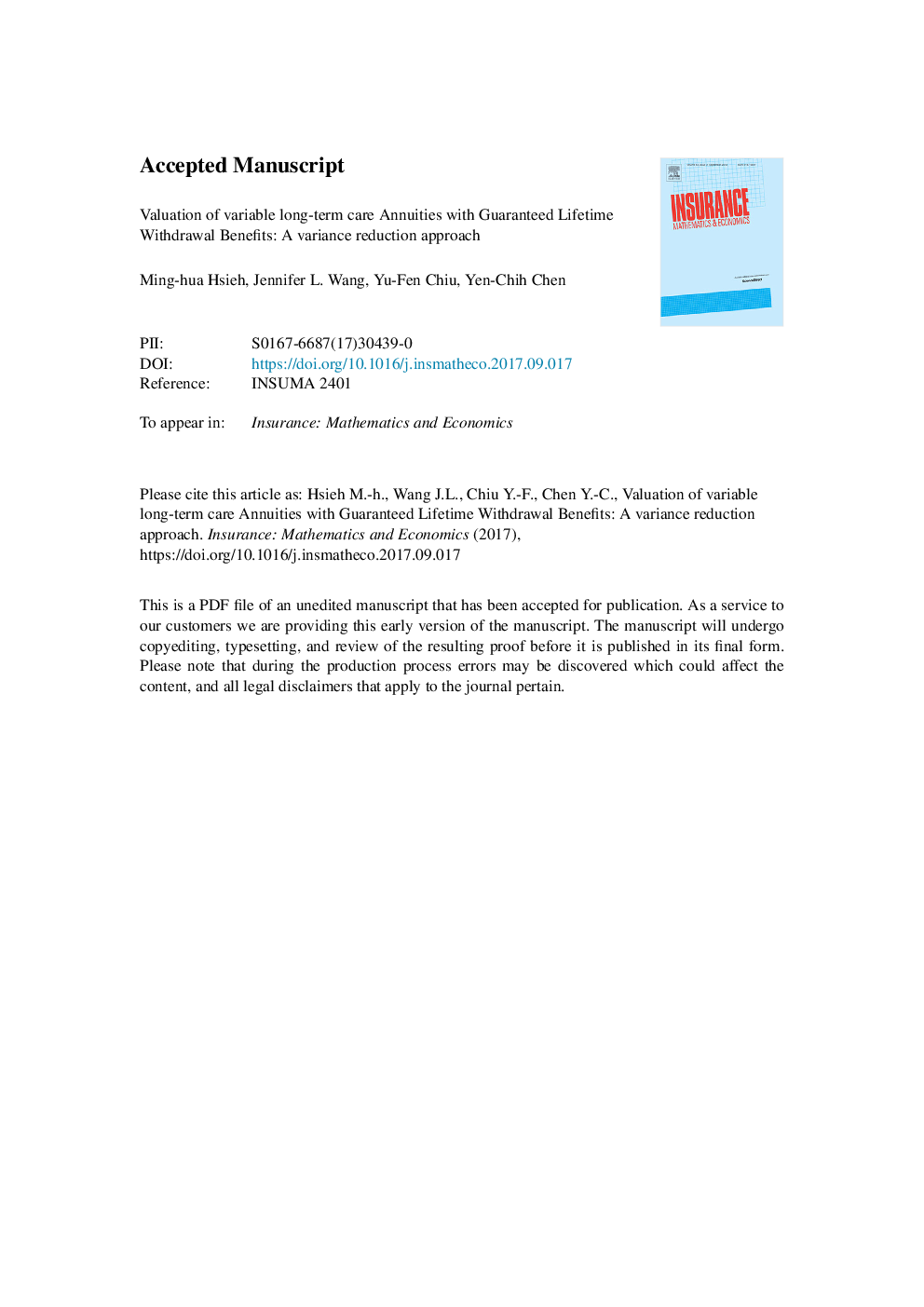 Valuation of variable long-term care Annuities with Guaranteed Lifetime Withdrawal Benefits: A variance reduction approach