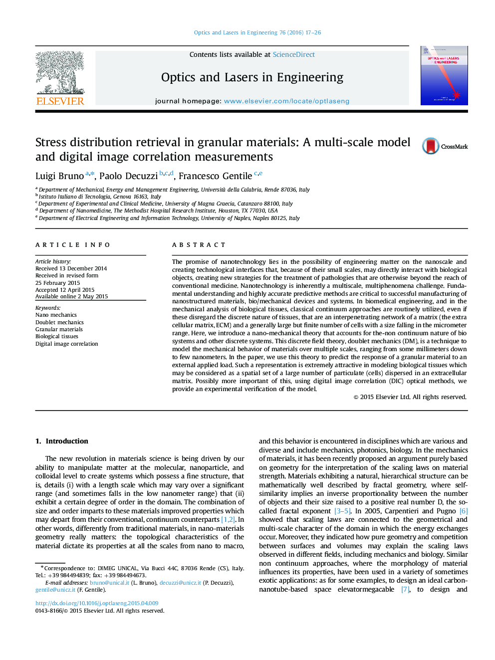 Stress distribution retrieval in granular materials: A multi-scale model and digital image correlation measurements