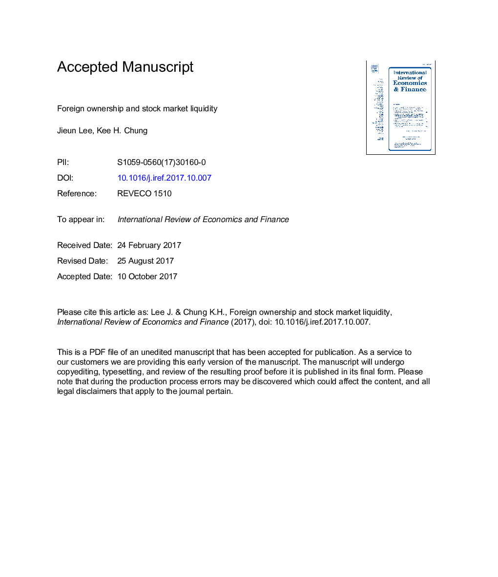 Foreign ownership and stock market liquidity