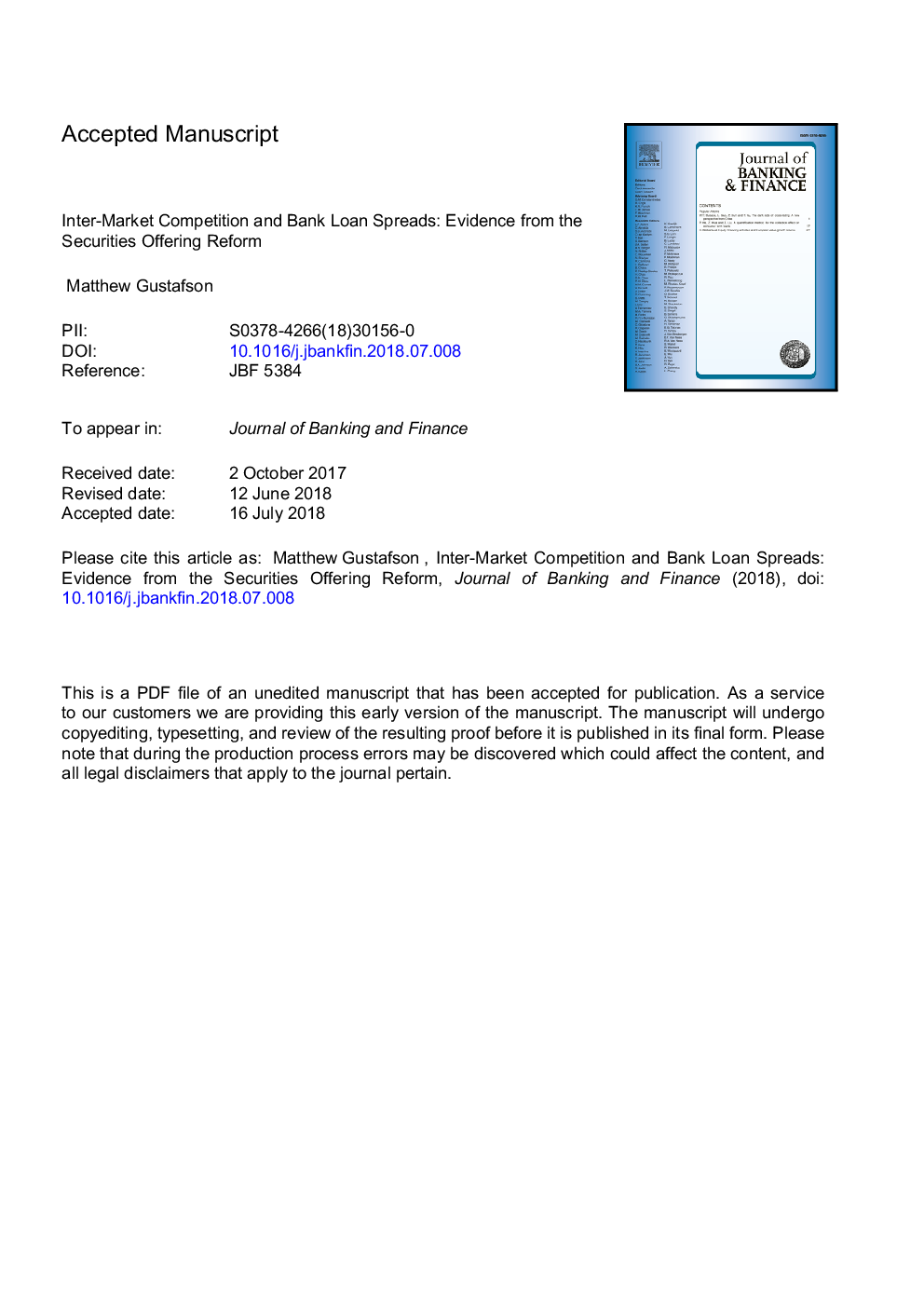 Inter-market competition and bank loan spreads: Evidence from the securities offering reform