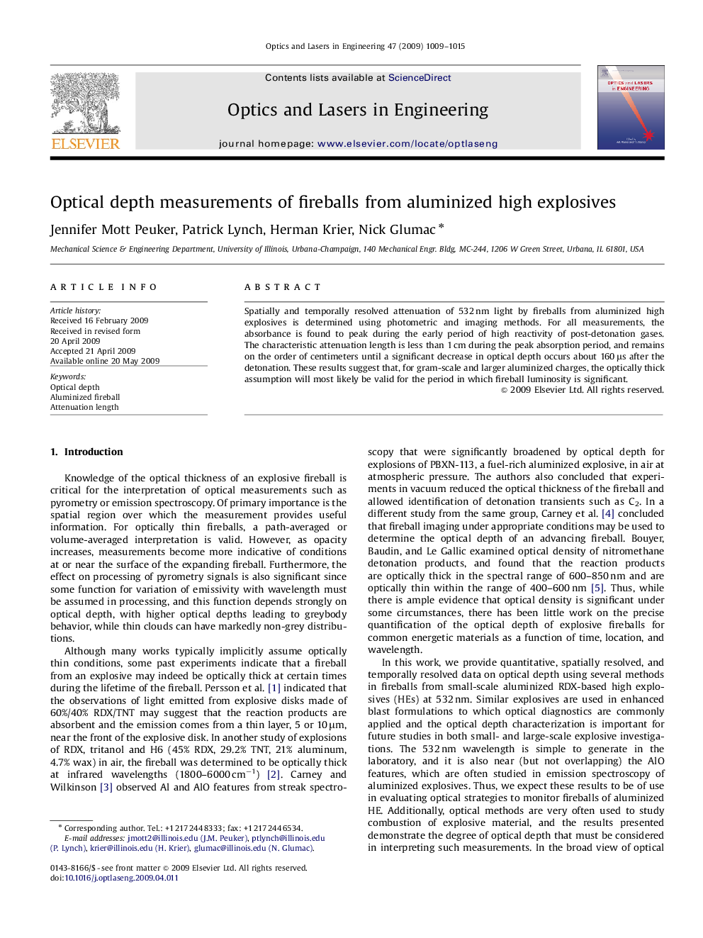 Optical depth measurements of fireballs from aluminized high explosives