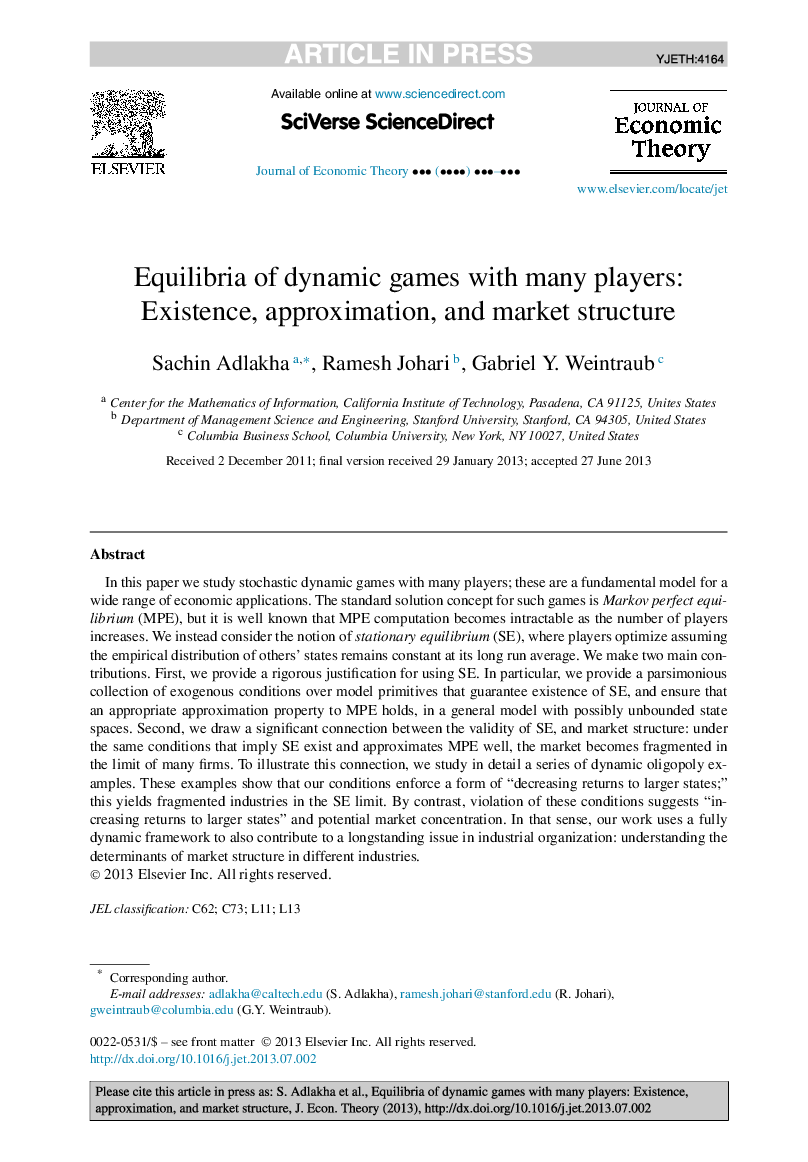 Equilibria of dynamic games with many players: Existence, approximation, and market structure