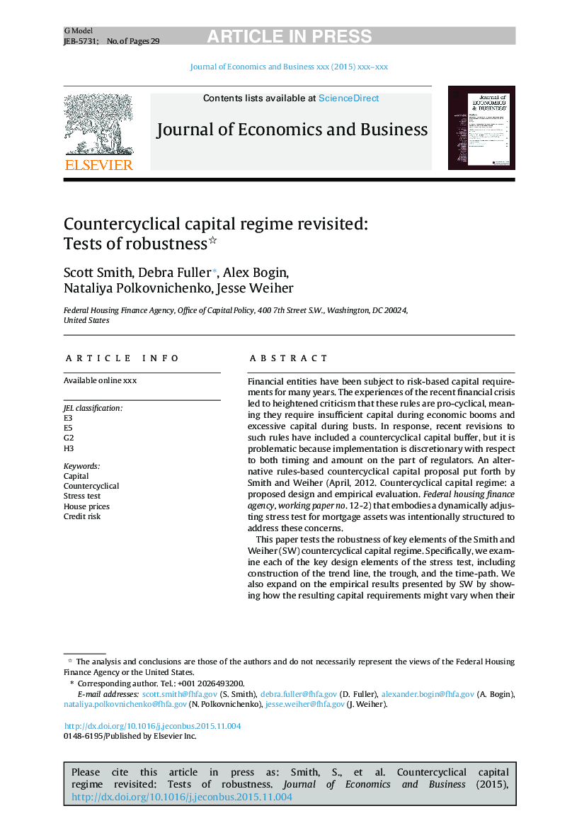 Countercyclical capital regime revisited: Tests of robustness