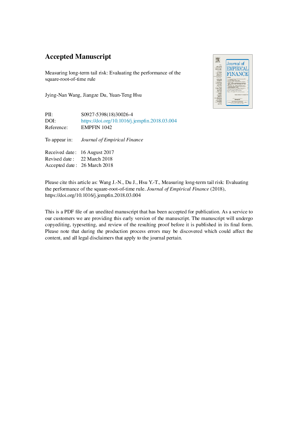 Measuring long-term tail risk: Evaluating the performance of the square-root-of-time rule