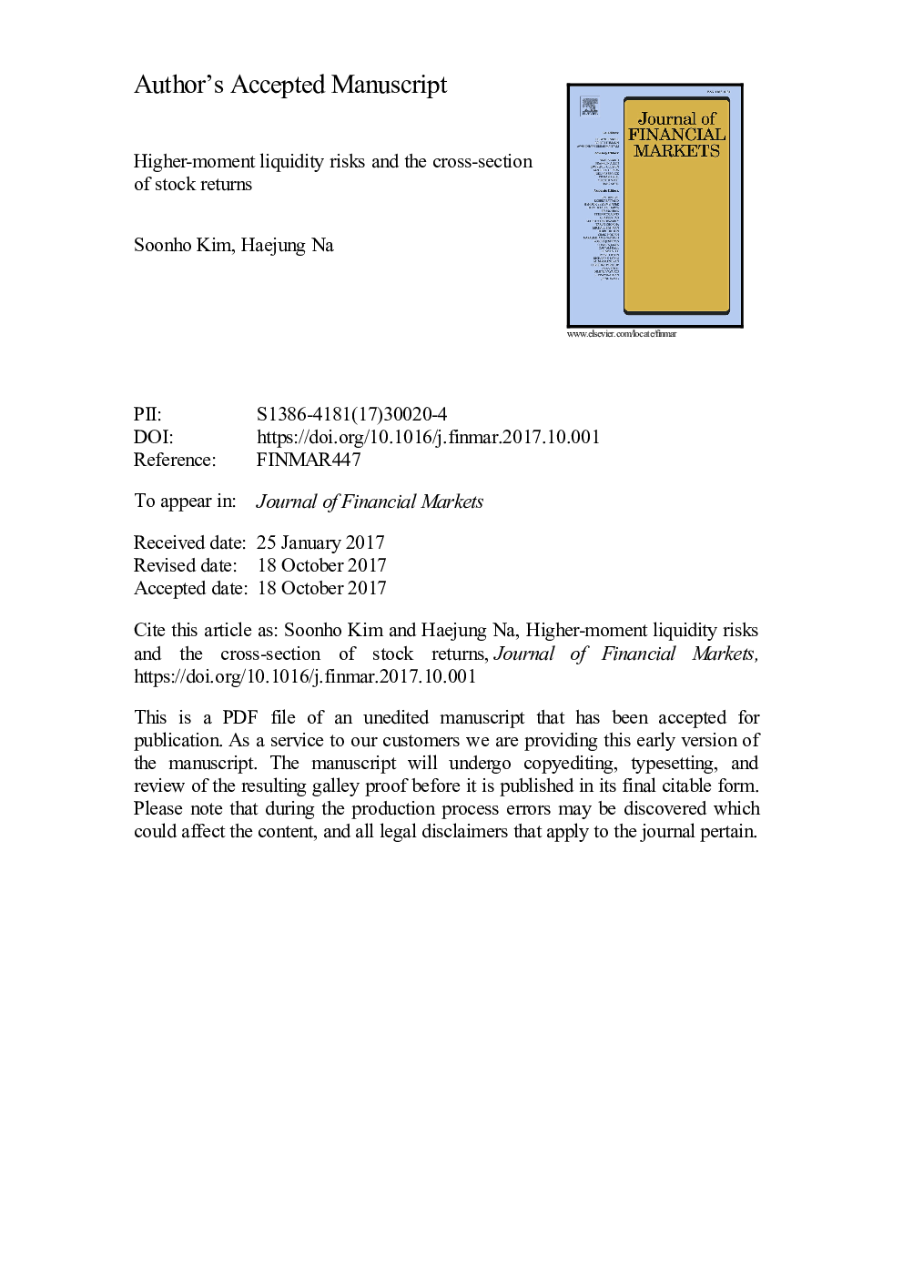 Higher-moment liquidity risks and the cross-section of stock returns