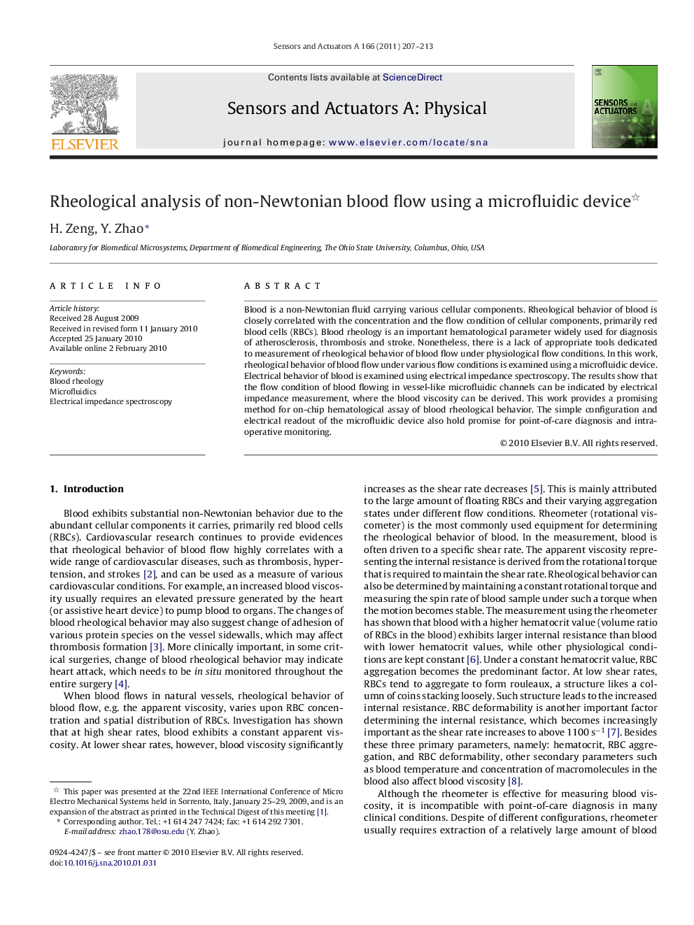 Rheological analysis of non-Newtonian blood flow using a microfluidic device 