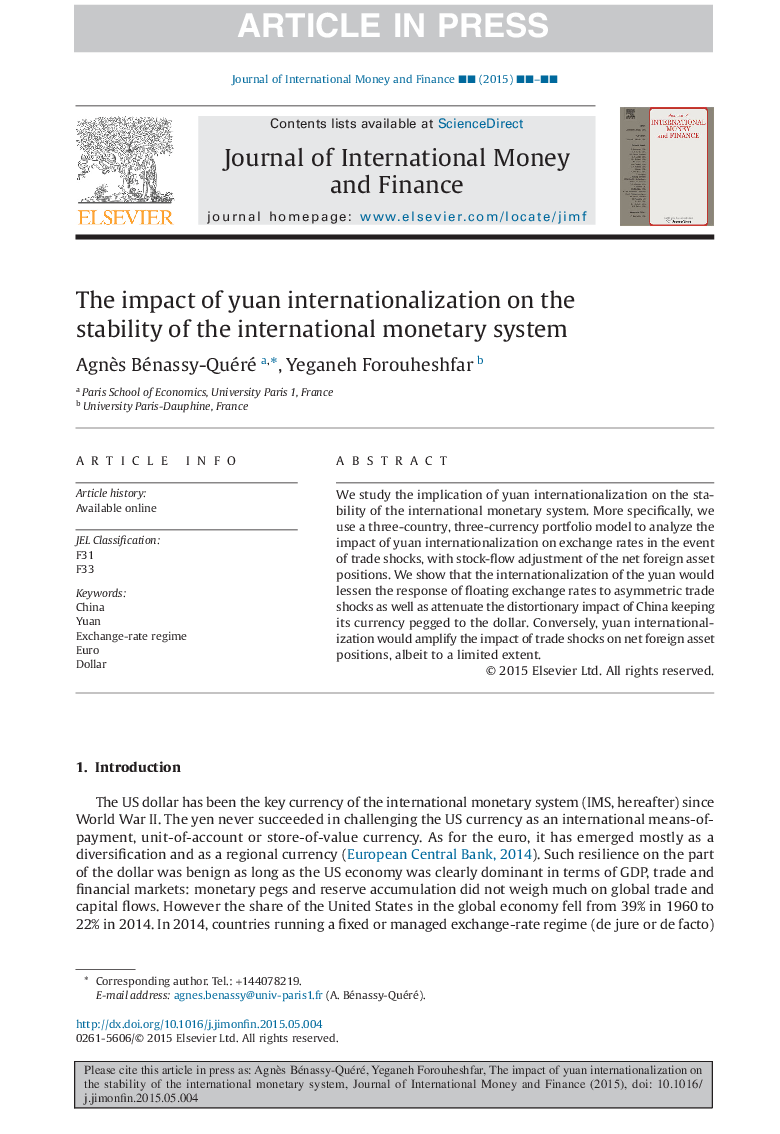 The impact of yuan internationalization on the stability of the international monetary system