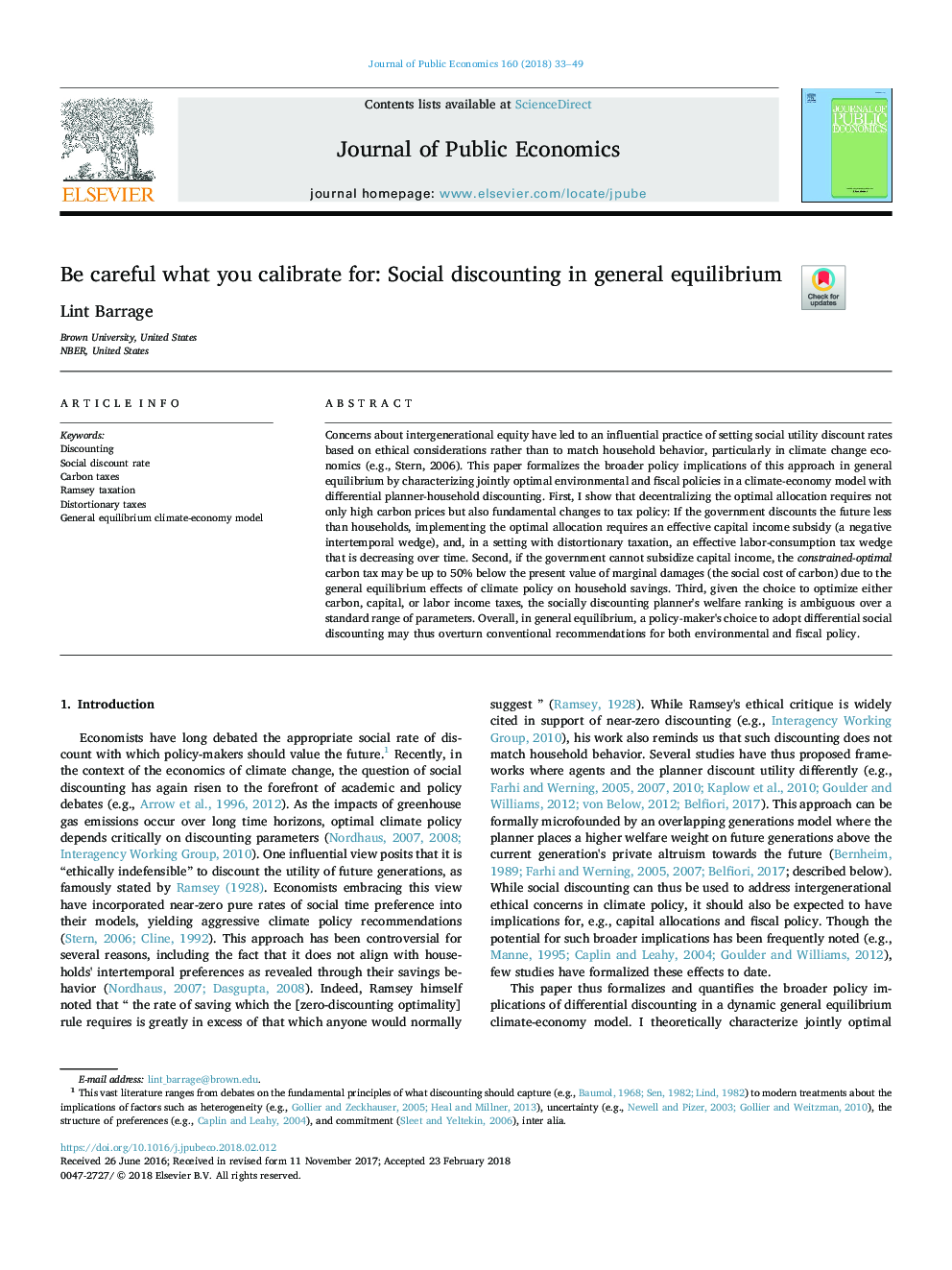 Be careful what you calibrate for: Social discounting in general equilibrium