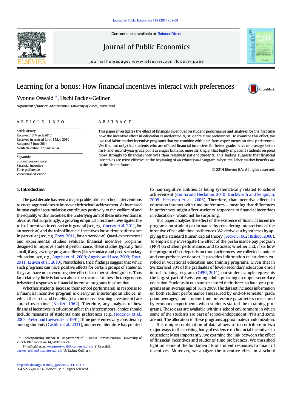 Learning for a bonus: How financial incentives interact with preferences