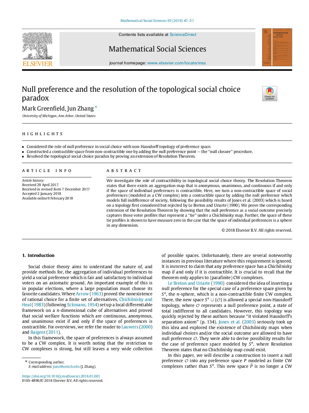 Null preference and the resolution of the topological social choice paradox