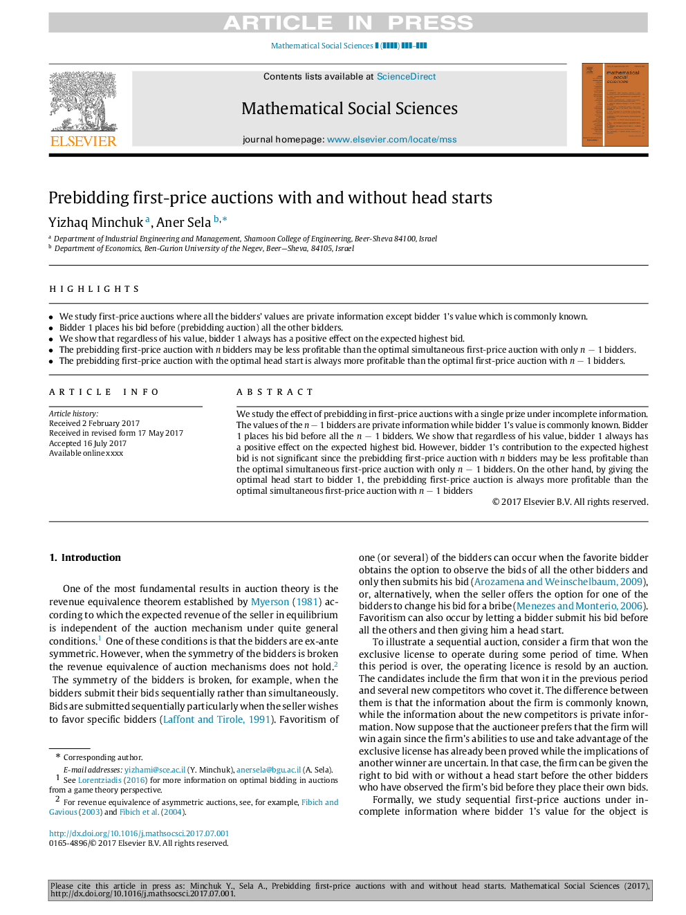 Prebidding first-price auctions with and without head starts