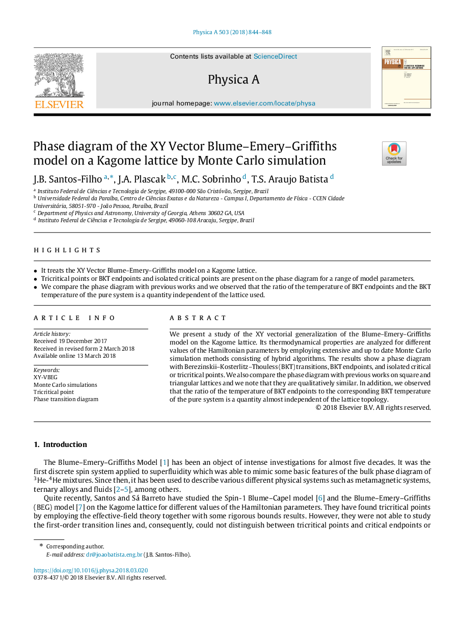 Phase diagram of the XY Vector Blume-Emery-Griffiths model on a Kagome lattice by Monte Carlo simulation