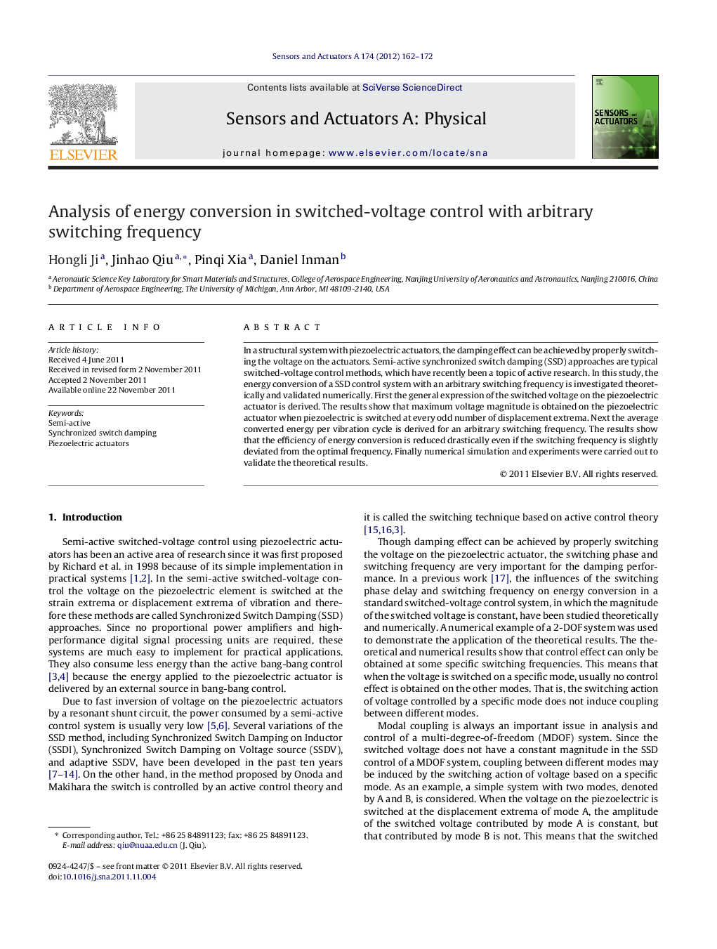 Analysis of energy conversion in switched-voltage control with arbitrary switching frequency