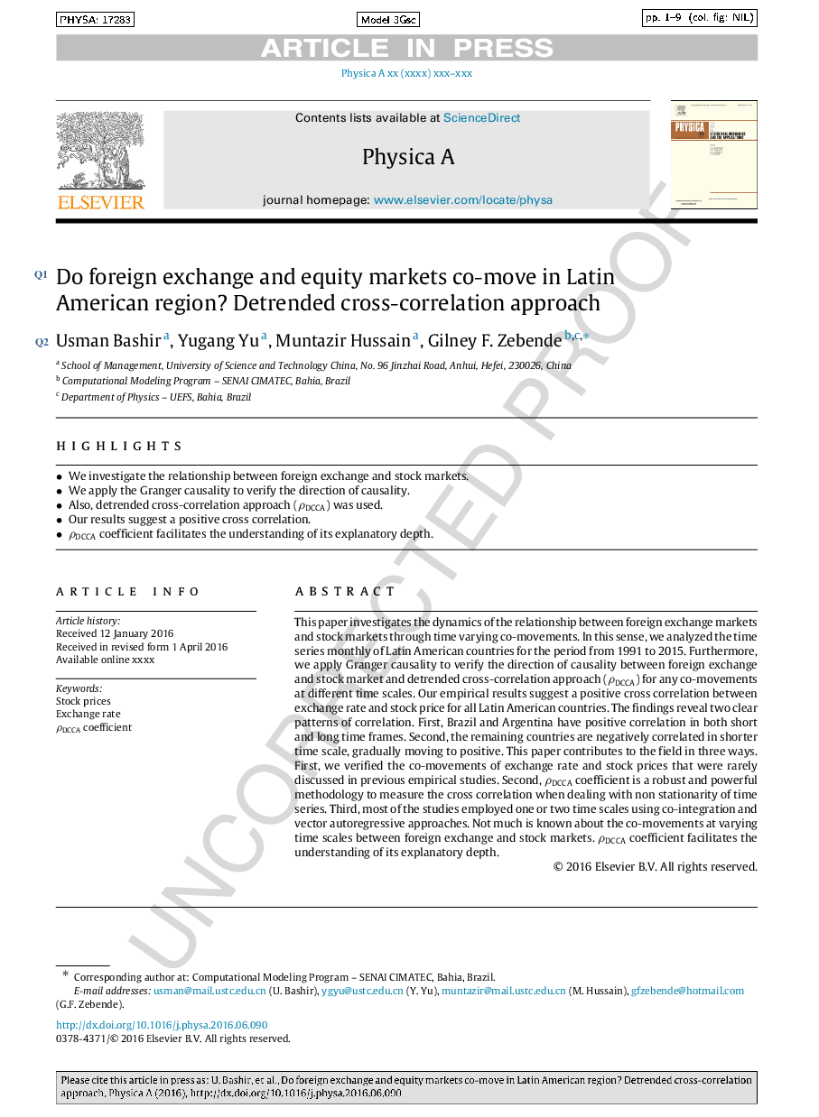 Do foreign exchange and equity markets co-move in Latin American region? Detrended cross-correlation approach