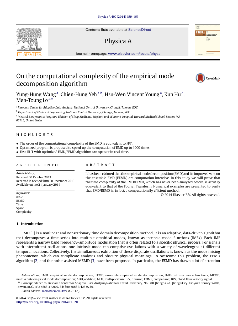 On the computational complexity of the empirical mode decomposition algorithm