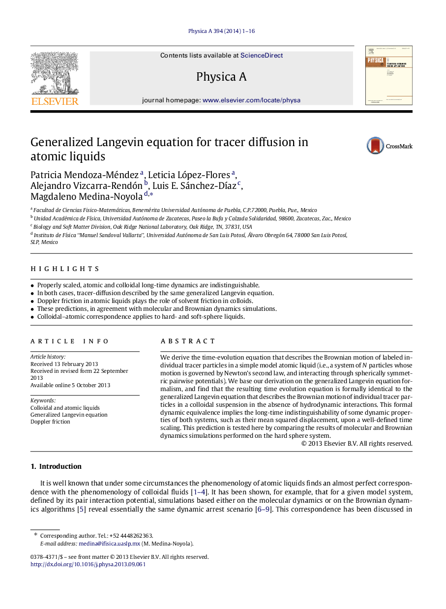 Generalized Langevin equation for tracer diffusion in atomic liquids