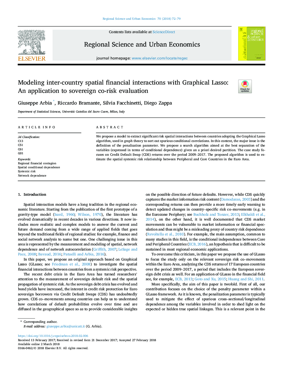 Modeling inter-country spatial financial interactions with Graphical Lasso: An application to sovereign co-risk evaluation