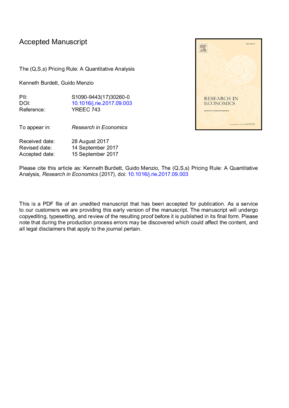 The (Q,S,s) pricing rule: a quantitative analysis