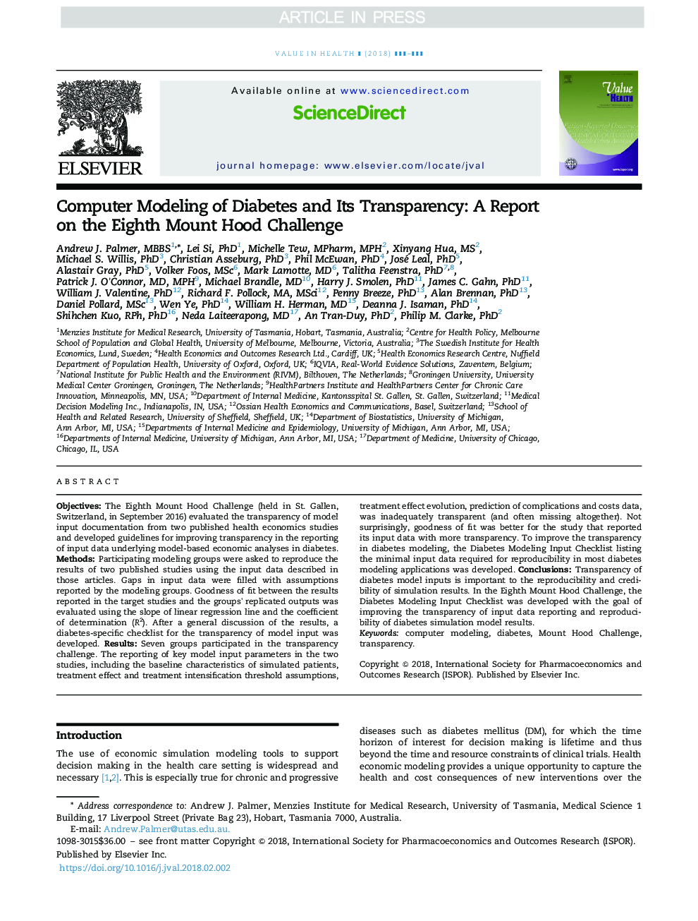 Computer Modeling of Diabetes and Its Transparency: A Report on the Eighth Mount Hood Challenge