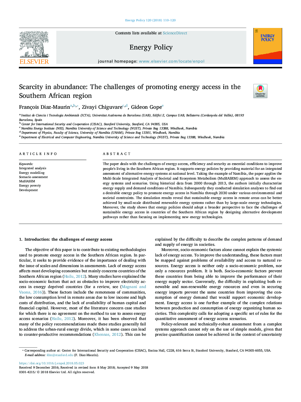 Scarcity in abundance: The challenges of promoting energy access in the Southern African region