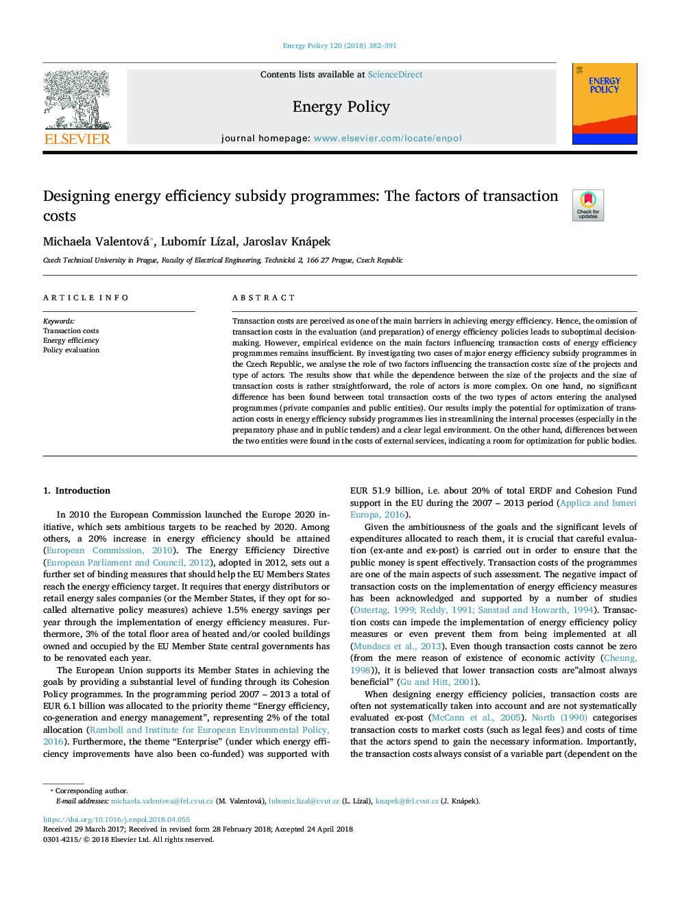طراحی برنامه های بهره وری بهره وری انرژی: عوامل هزینه های معامله 
