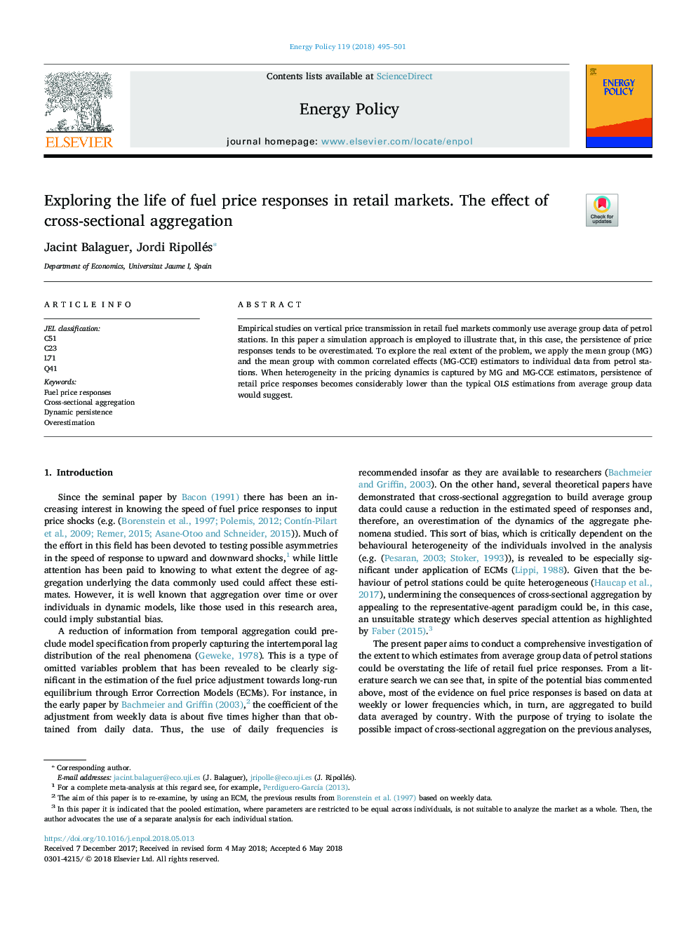 Exploring the life of fuel price responses in retail markets. The effect of cross-sectional aggregation