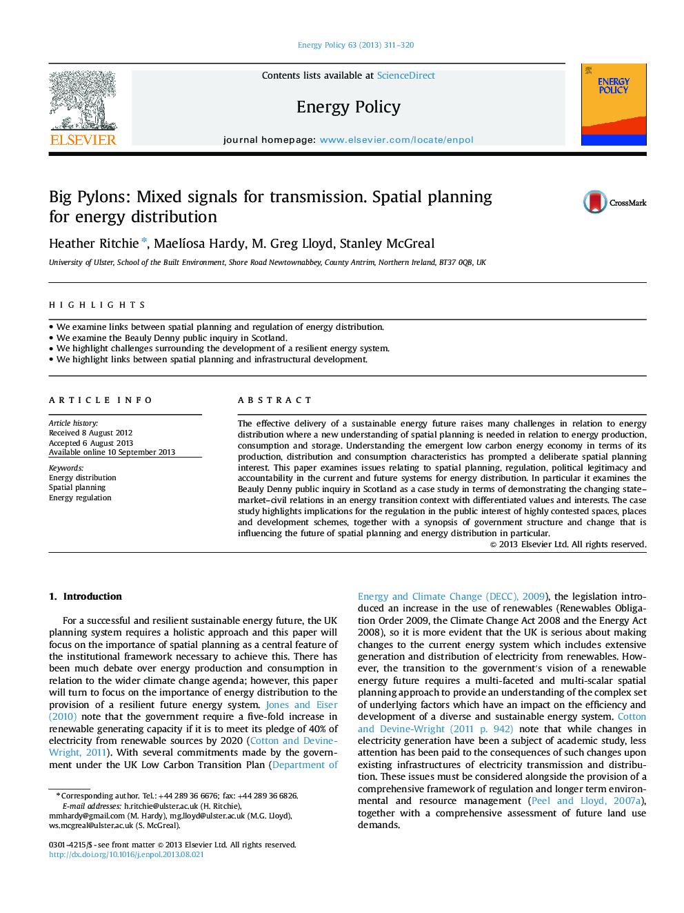 Big Pylons: Mixed signals for transmission. Spatial planning for energy distribution