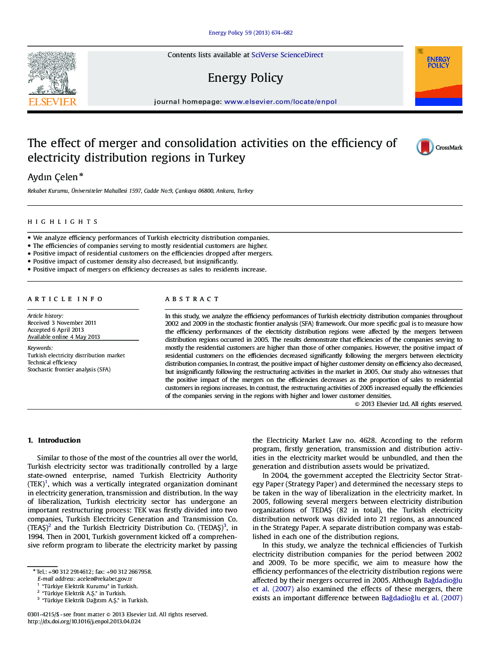 The effect of merger and consolidation activities on the efficiency of electricity distribution regions in Turkey