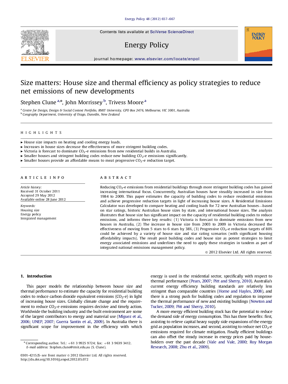 Size matters: House size and thermal efficiency as policy strategies to reduce net emissions of new developments