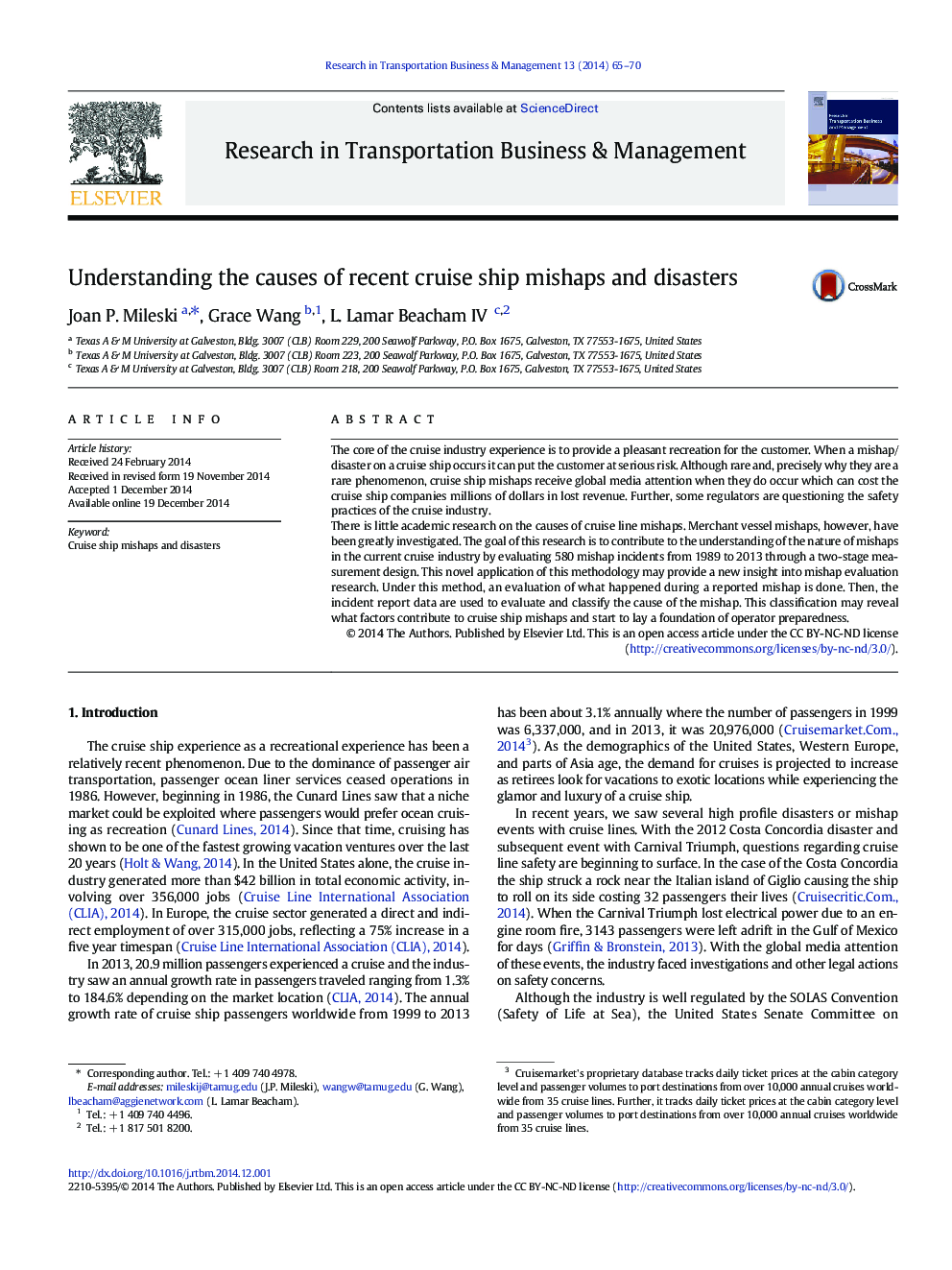 Understanding the causes of recent cruise ship mishaps and disasters