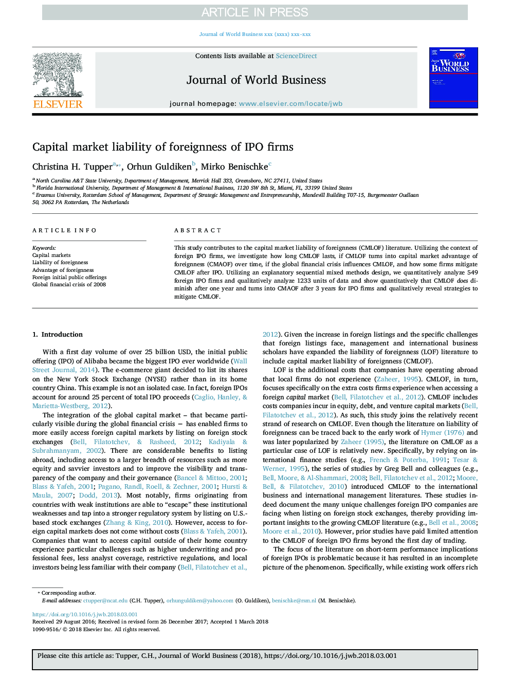 Capital market liability of foreignness of IPO firms